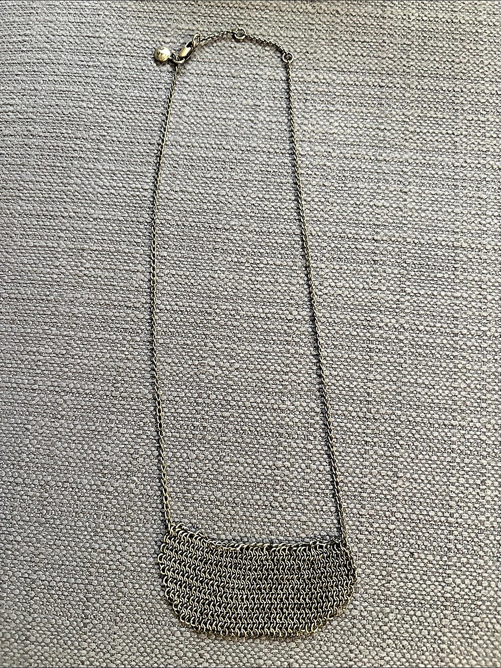 J.Crew Gold-Tone Mesh Pendant Necklace